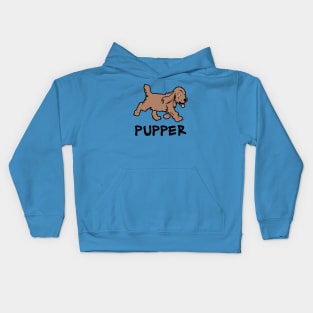 Fluffy Brown Pupper Kids Hoodie